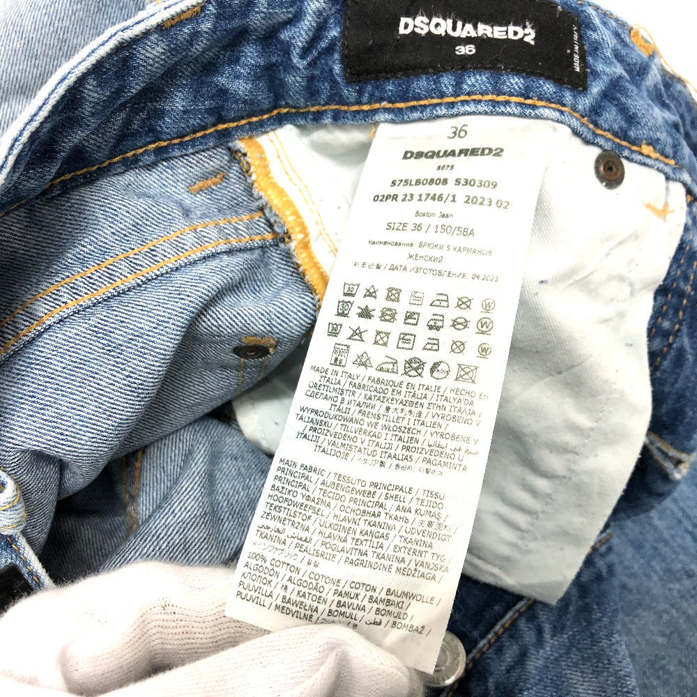DSQUARED2 Denim pants S75LB0808 denim blue damage Women 36 Used Authentic