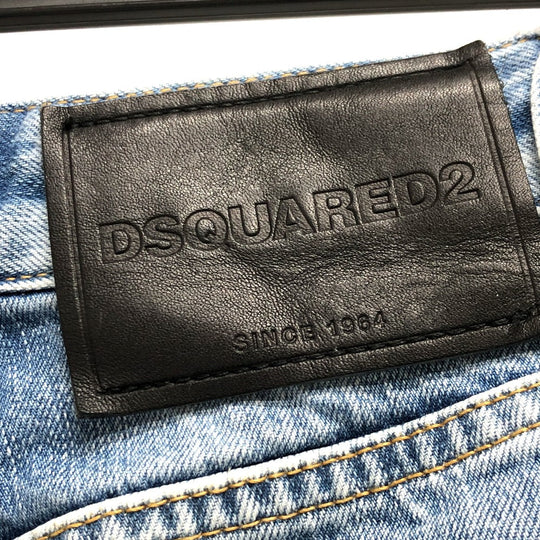 DSQUARED2 Denim pants S75LB0808 denim blue damage Women 36 Used Authentic
