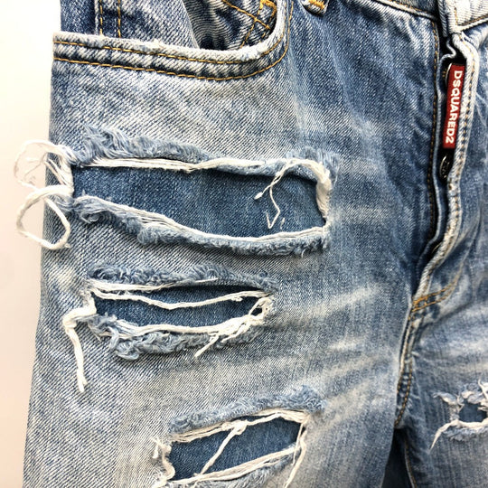 DSQUARED2 Denim pants S75LB0808 denim blue damage Women 36 Used Authentic