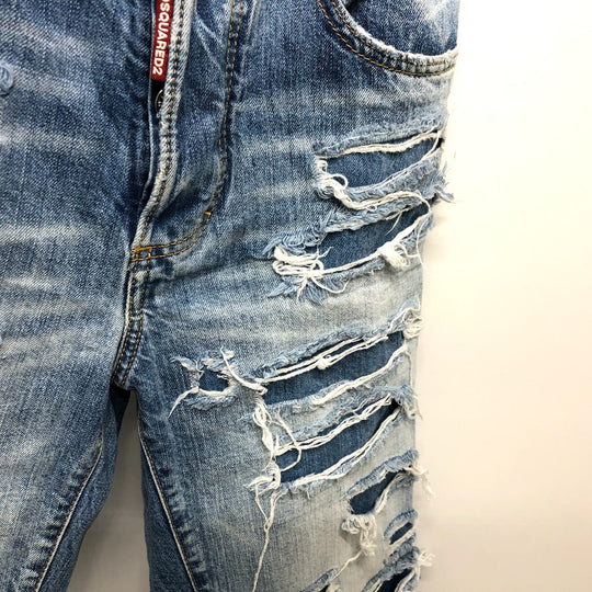 DSQUARED2 Denim pants S75LB0808 denim blue damage Women 36 Used Authentic