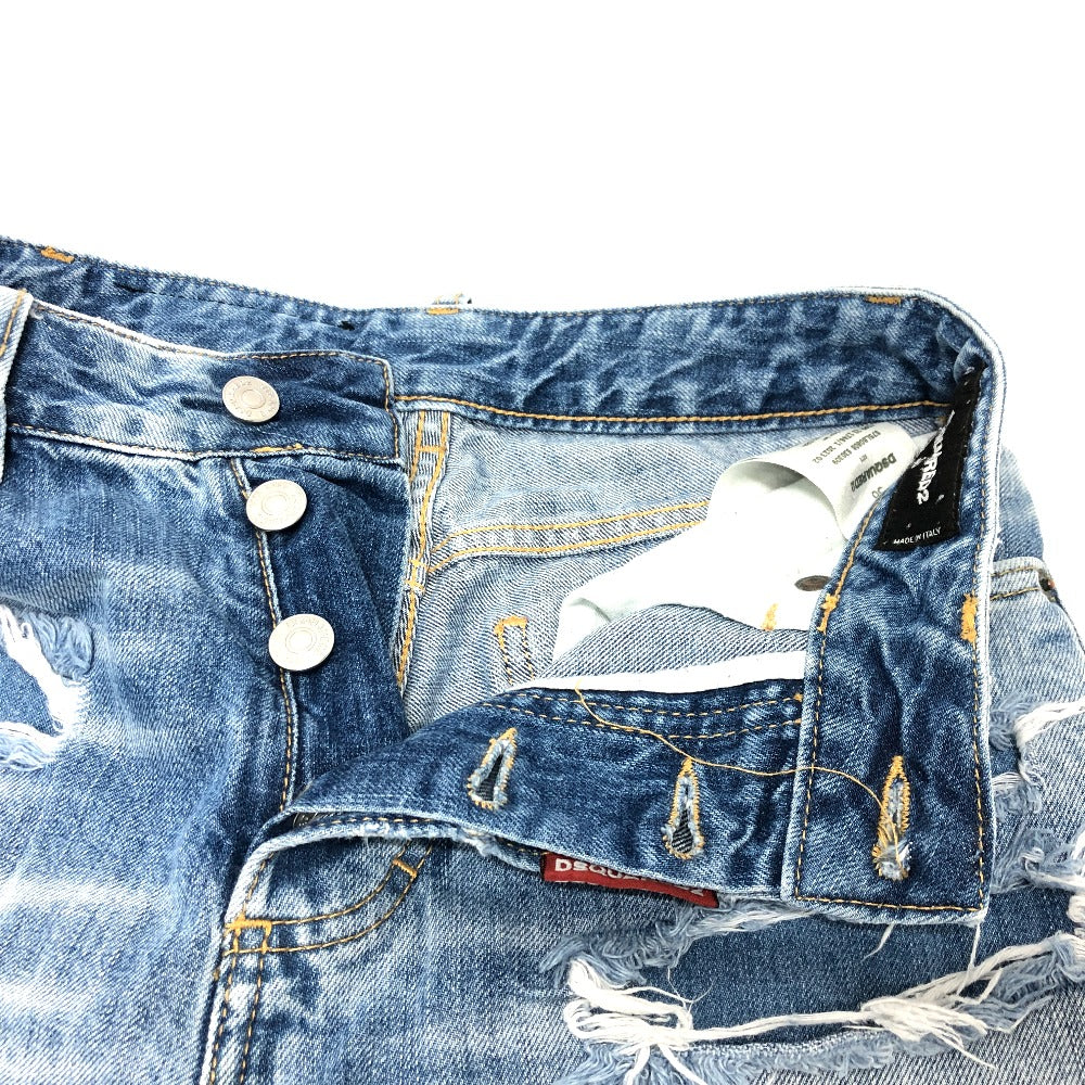 DSQUARED2 Denim pants S75LB0808 denim blue damage Women 36 Used Authentic