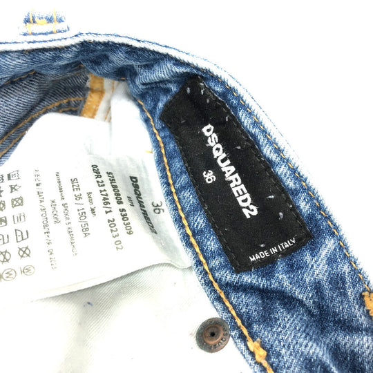 DSQUARED2 Denim pants S75LB0808 denim blue damage Women 36 Used Authentic