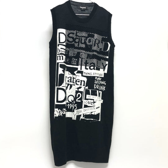 DSQUARED2 one piece acrylic black logo Women ‚r Used Authentic