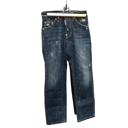 DSQUARED2 Denim pants denim blue Distressed and painted denim Bottoms Women 42 Used Authentic