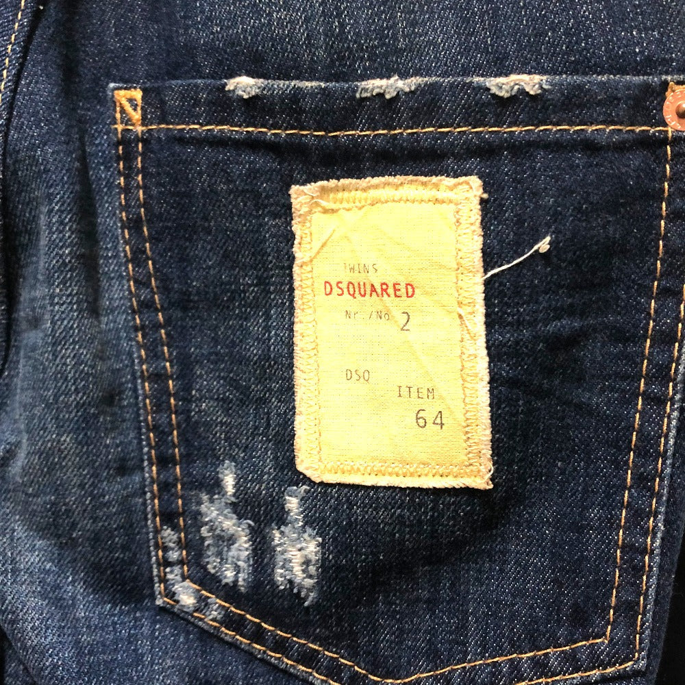 DSQUARED2 Denim pants denim blue Distressed and painted denim Bottoms Women 42 Used Authentic