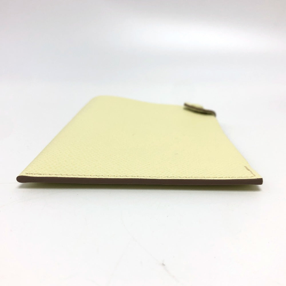 HERMES passport case Epsom yellow Talmac PM Women Used Authentic