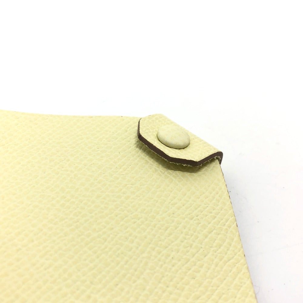 HERMES passport case Epsom yellow Talmac PM Women Used Authentic