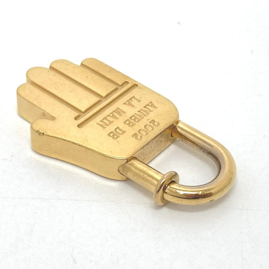 HERMES Cadena metal gold 2002 only Women Used Authentic