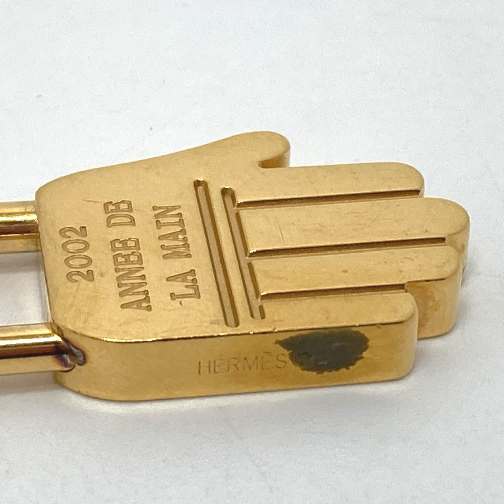 HERMES Cadena metal gold 2002 only Women Used Authentic