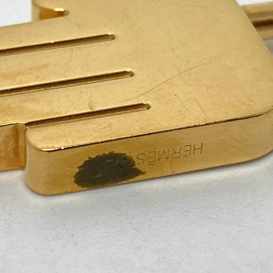 HERMES Cadena metal gold 2002 only Women Used Authentic