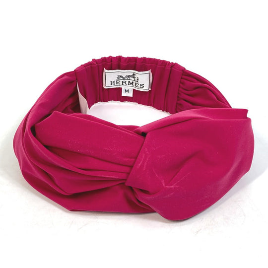 HERMES hair accessory Polyamide, Elastane pink 2022 model eugenia headband Women M Used Authentic