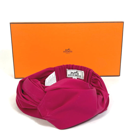 HERMES hair accessory Polyamide, Elastane pink 2022 model eugenia headband Women M Used Authentic