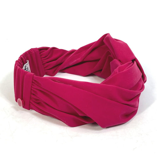 HERMES hair accessory Polyamide, Elastane pink 2022 model eugenia headband Women M Used Authentic