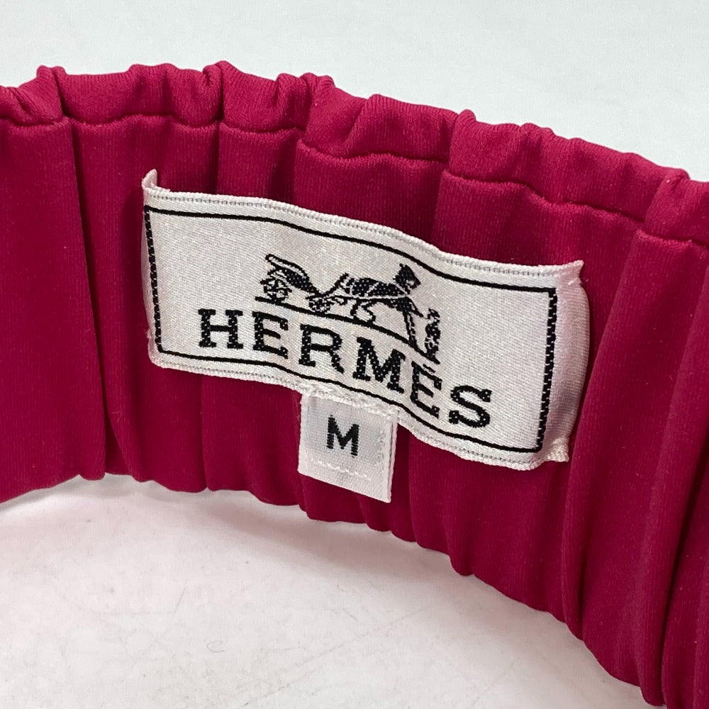 HERMES hair accessory Polyamide, Elastane pink 2022 model eugenia headband Women M Used Authentic