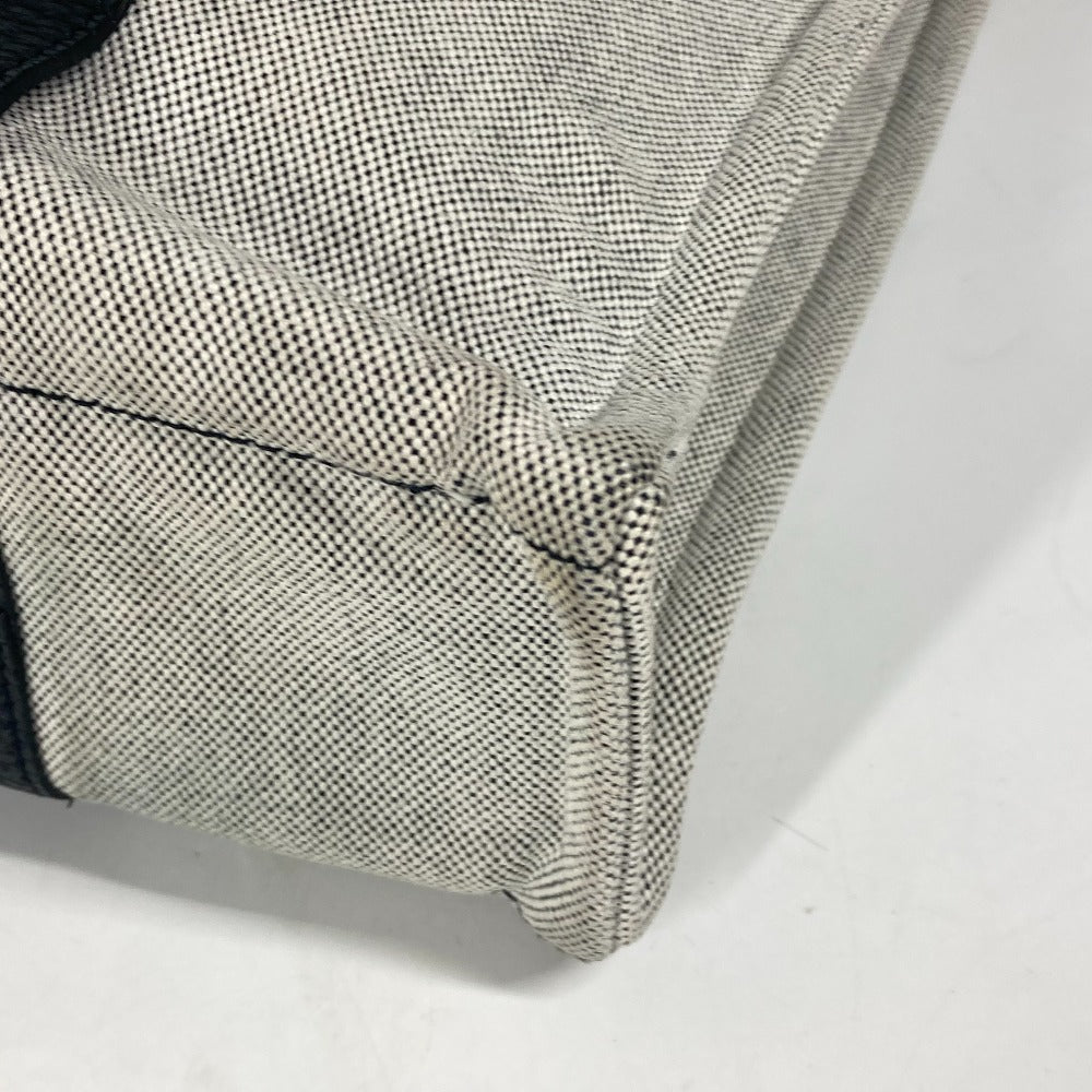 HERMES Tote Bag Toile H, Leather black Sac Arne MM Women Used Authentic