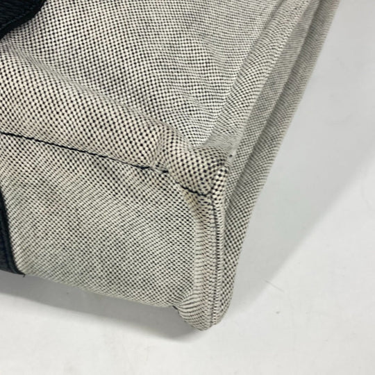 HERMES Tote Bag Toile H, Leather black Sac Arne MM Women Used Authentic