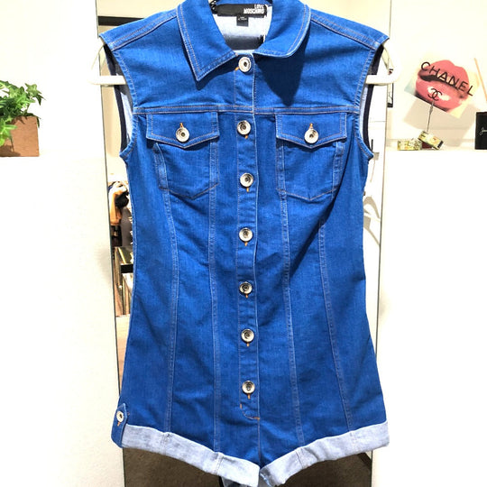 MOSCHINO overalls blue No sleeve Apparel Denim Women 34 Used Authentic