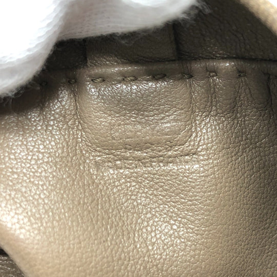 HERMES Shoulder Bag leather Brown Crude cell