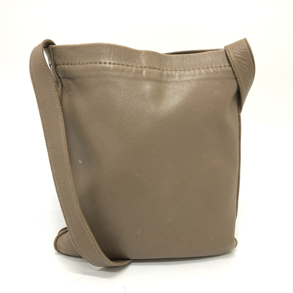 HERMES Shoulder Bag leather Brown Crude cell