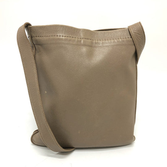 HERMES Shoulder Bag leather Brown Crude cell