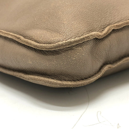 HERMES Shoulder Bag leather Brown Crude cell