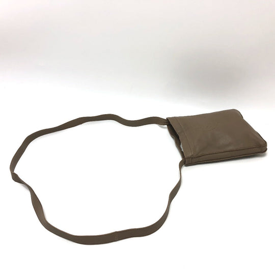 HERMES Shoulder Bag leather Brown Crude cell