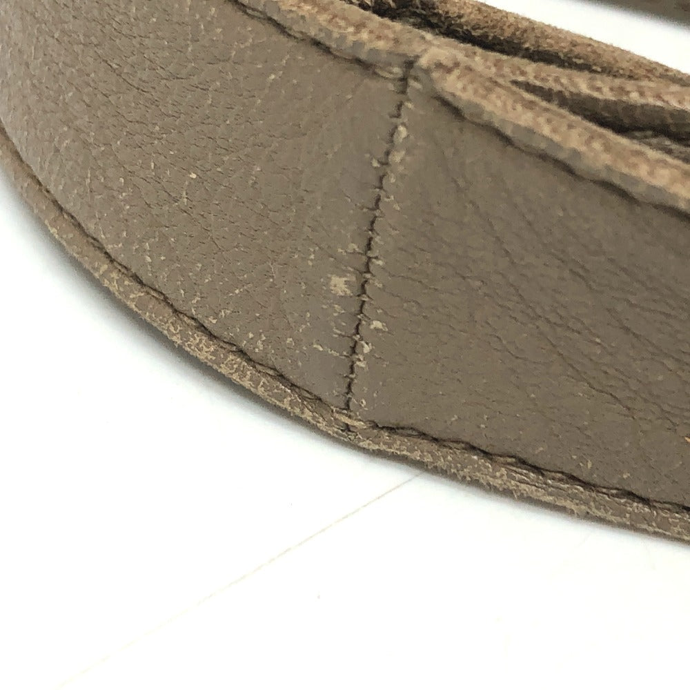 HERMES Shoulder Bag leather Brown Crude cell