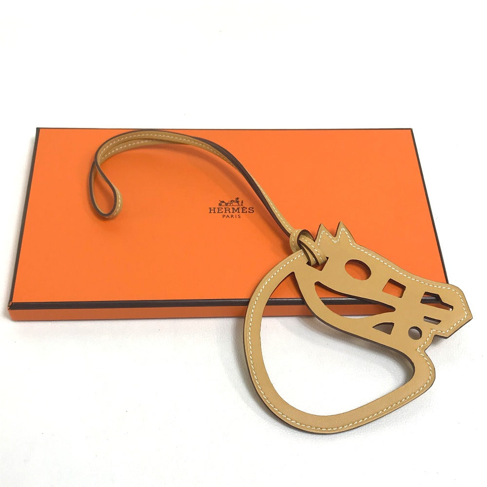 HERMES charm Vaux Swift beige Petit Ash Paddock Cheval unisex(Unisex) Used Authentic