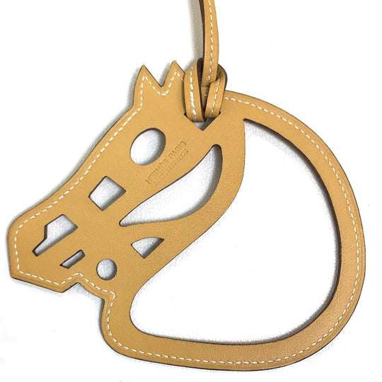 HERMES charm Vaux Swift beige Petit Ash Paddock Cheval unisex(Unisex) Used Authentic