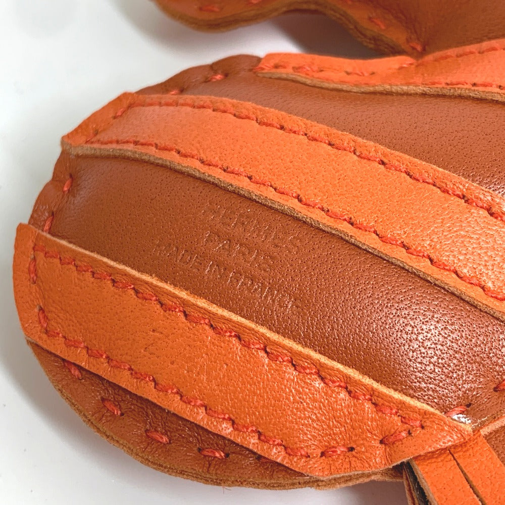 HERMES Bag charm Leather / Anemiro Orange Gee Gee Savannah Women(Unisex) Used Authentic