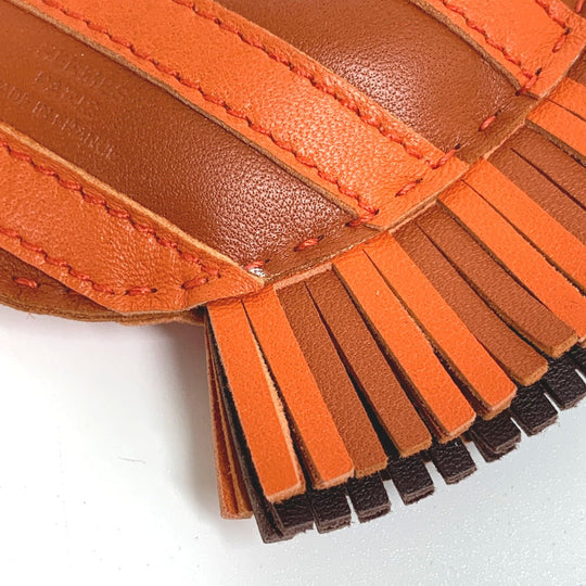 HERMES Bag charm Leather / Anemiro Orange Gee Gee Savannah Women(Unisex) Used Authentic