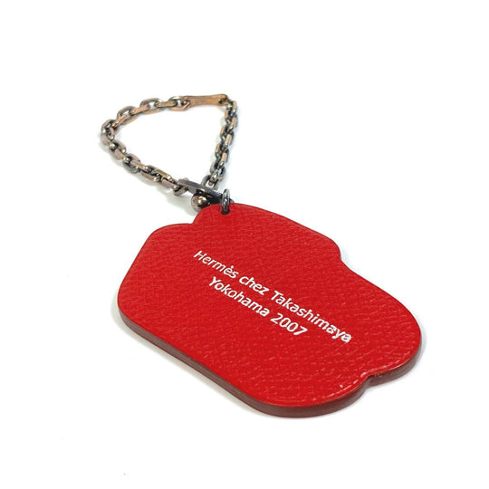 HERMES key ring Epsom Red 2007 Yokohama Takashimaya Limited red shoes shoes Women Used Authentic