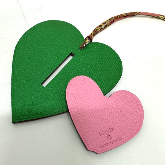 HERMES charm Epsom multicolor Petite Ash W Heart Women Used Authentic