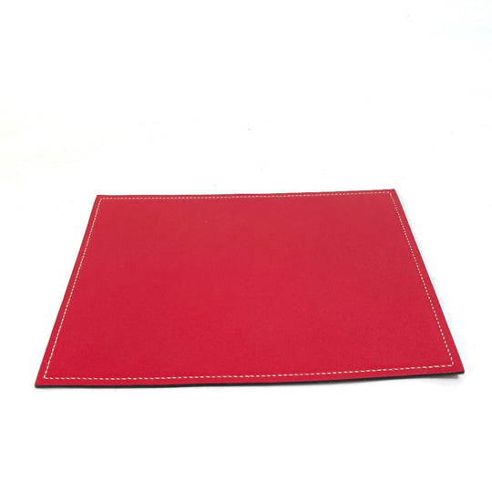 HERMES Other miscellaneous goods leather Red reversible Mouse pad Women(Unisex) Used Authentic