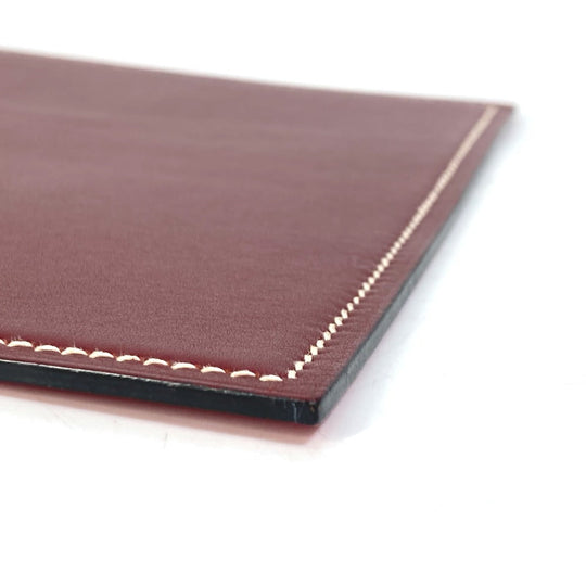 HERMES Other miscellaneous goods leather Red reversible Mouse pad Women(Unisex) Used Authentic