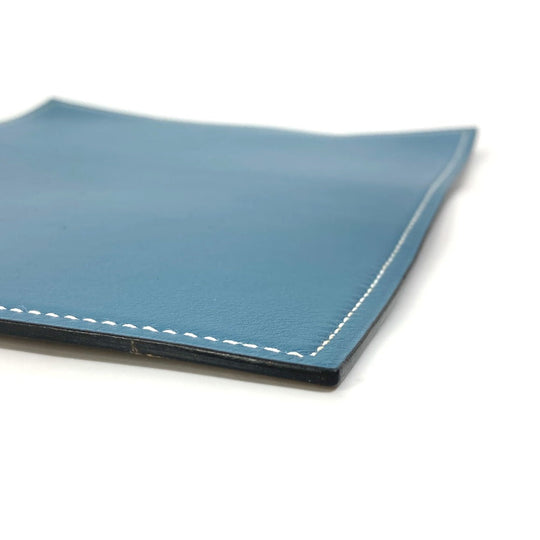 HERMES Other miscellaneous goods leather blue reversible Mouse pad Women(Unisex) Used Authentic