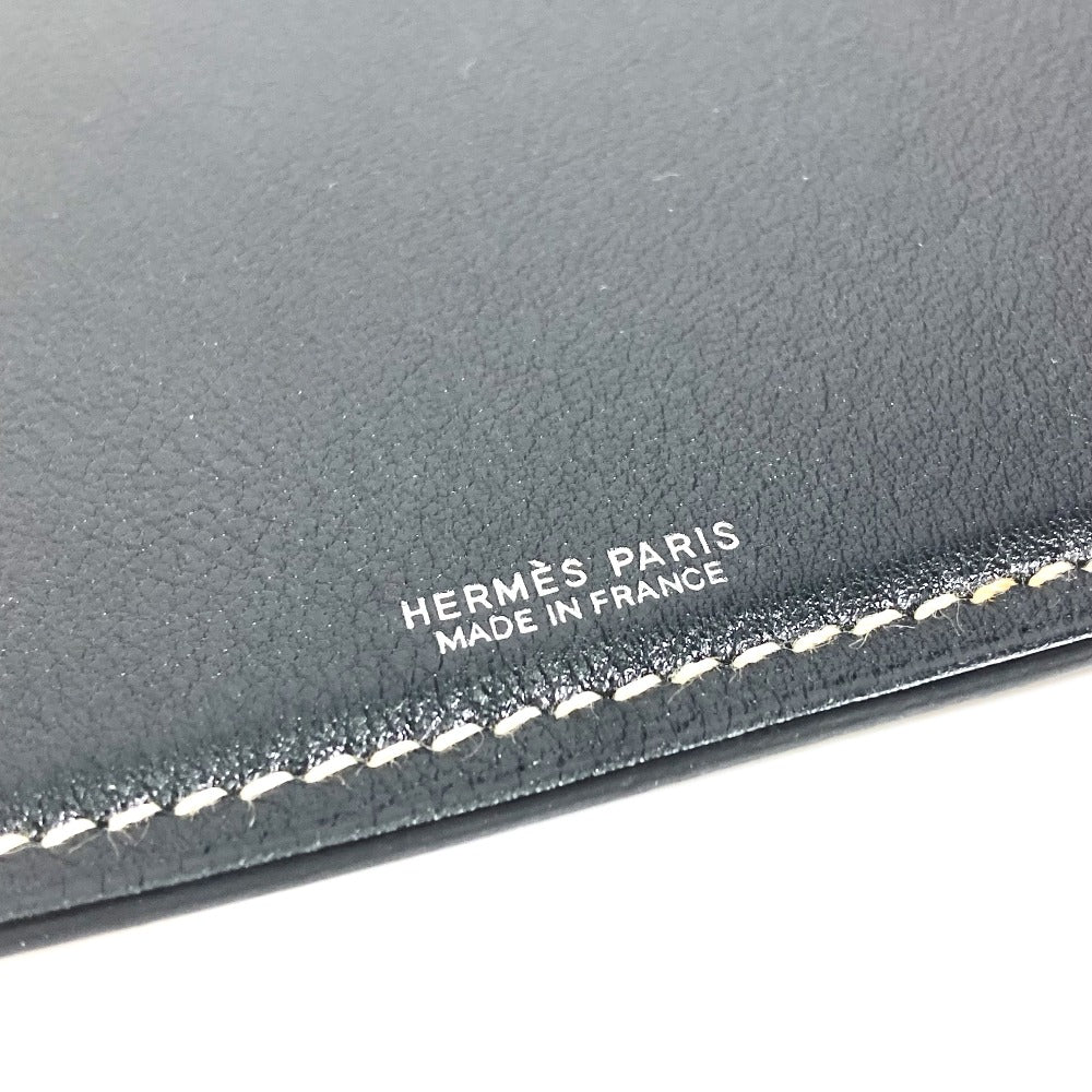 HERMES Other miscellaneous goods leather blue reversible Mouse pad Women(Unisex) Used Authentic