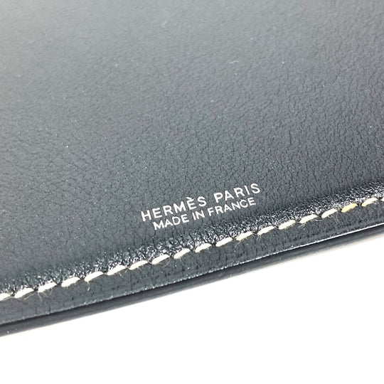 HERMES Other miscellaneous goods leather blue reversible Mouse pad Women(Unisex) Used Authentic