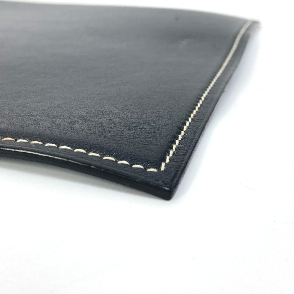 HERMES Other miscellaneous goods leather blue reversible Mouse pad Women(Unisex) Used Authentic