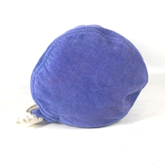 HERMES Shoulder Bag cotton Blue type Marine Pattern Drawstring bag Women Used Authentic