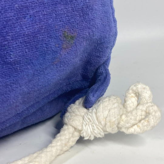 HERMES Shoulder Bag cotton Blue type Marine Pattern Drawstring bag Women Used Authentic