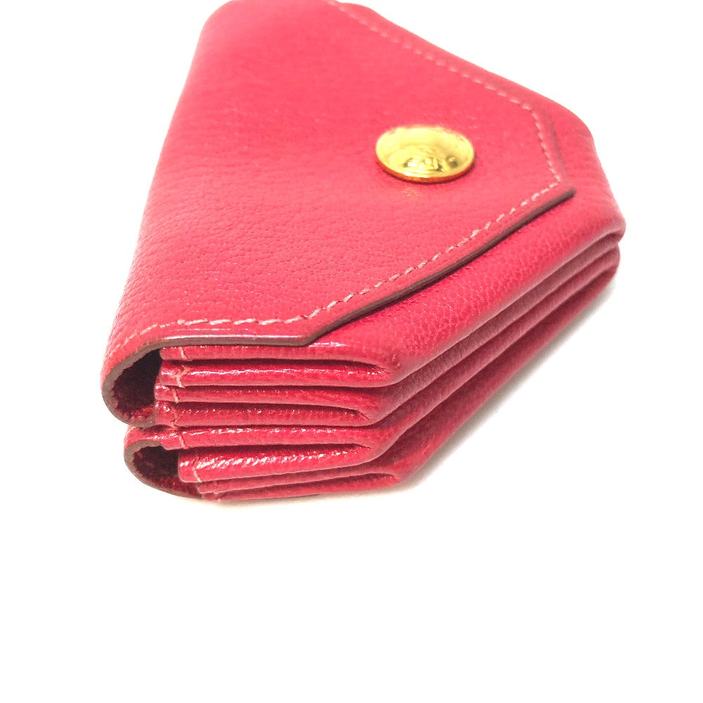 HERMES Coin case Shave Red Le Callan uit LE 48 Women Used Authentic