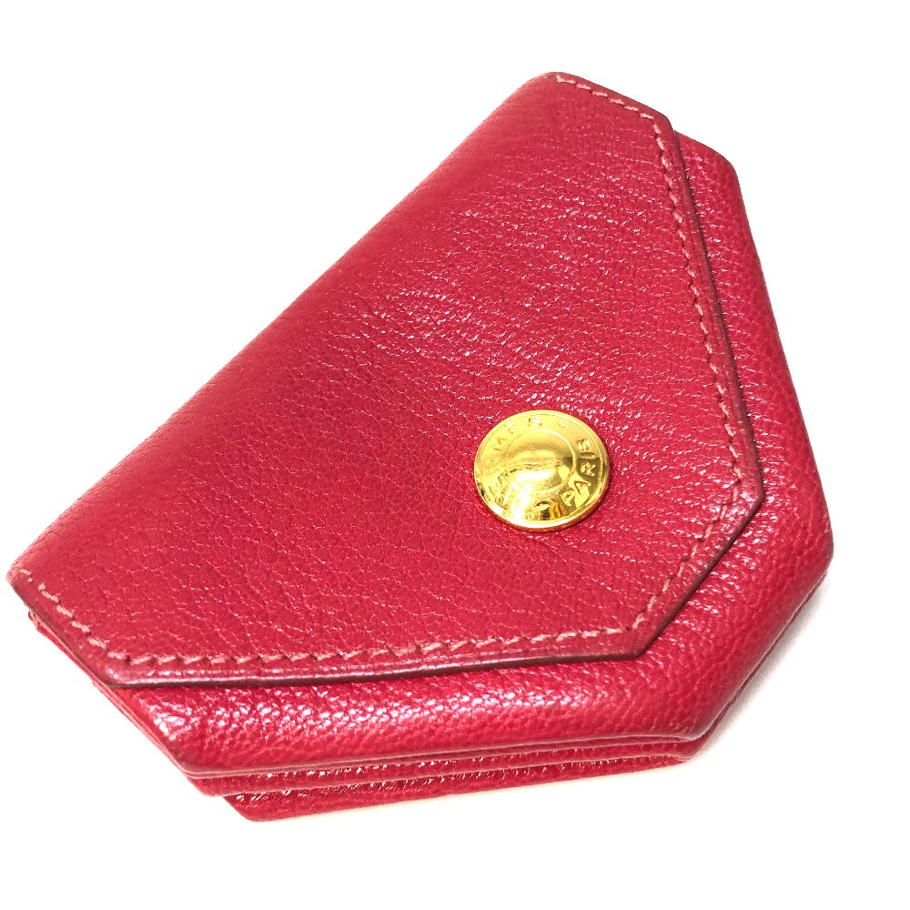 HERMES Coin case Shave Red Le Callan uit LE 48 Women Used Authentic