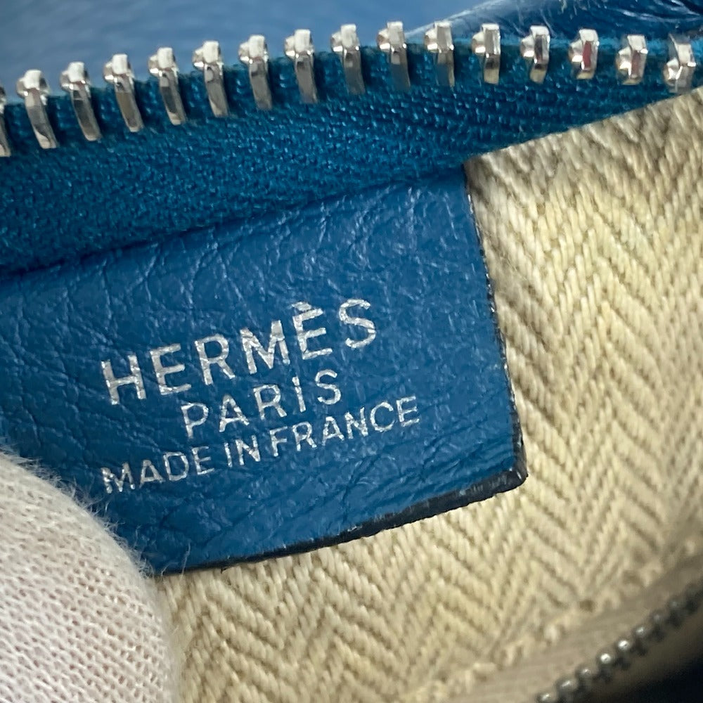 HERMES Shoulder Bag Taurillon Clemence blue Gao Women Used Authentic