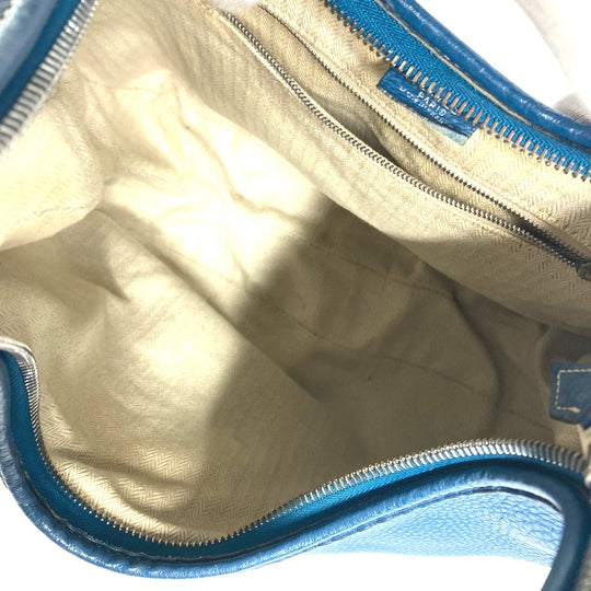 HERMES Shoulder Bag Taurillon Clemence blue Gao Women Used Authentic