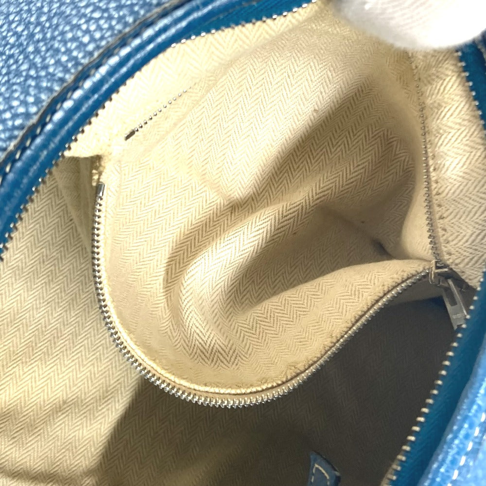 HERMES Shoulder Bag Taurillon Clemence blue Gao Women Used Authentic