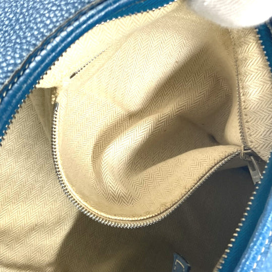 HERMES Shoulder Bag Taurillon Clemence blue Gao Women Used Authentic