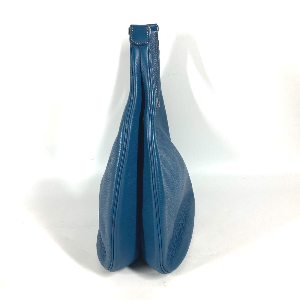 HERMES Shoulder Bag Taurillon Clemence blue Gao Women Used Authentic