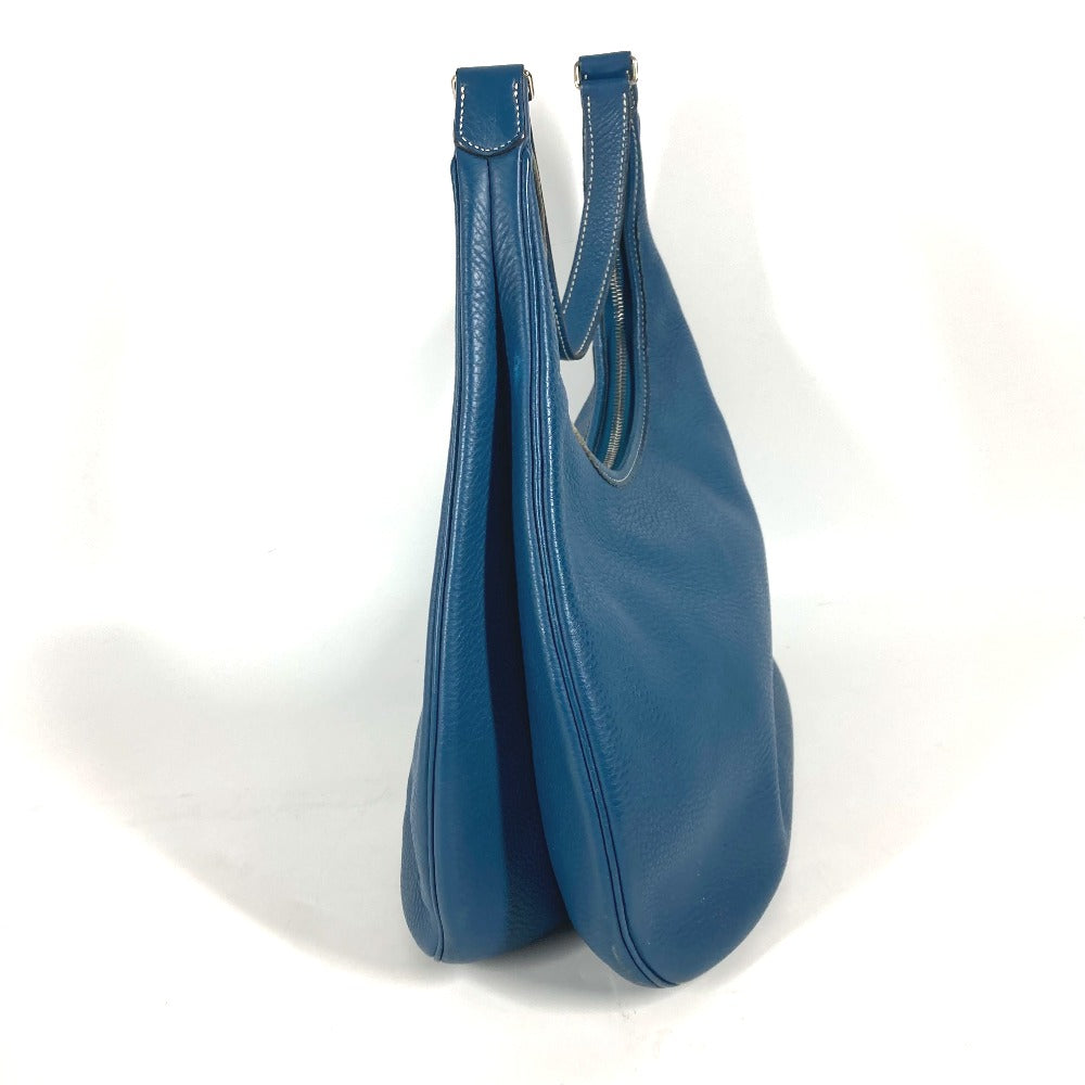 HERMES Shoulder Bag Taurillon Clemence blue Gao Women Used Authentic