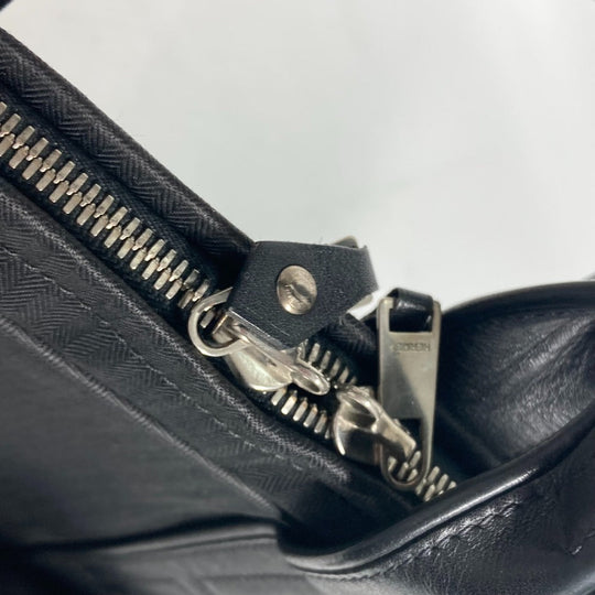 HERMES Business bag Nylon black 2WAY Acapulco Odinatur Women Used Authentic